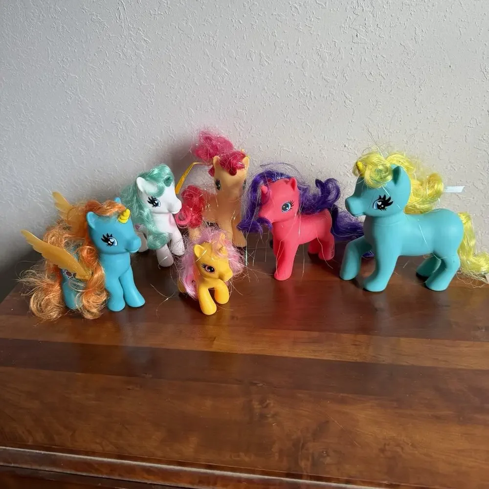 Vintage My Little Pony Lot Of 6 1980s Toy Pony Unicorn Kidcore 1981 Retro Figure